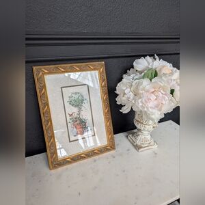 Vintage Gold Ornate Frame Spring Nesting Print by Barbara Mock Art Wall Decor